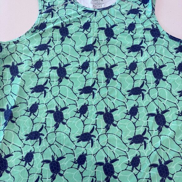 NWT - TomboyX Swim Tank - Save the Turtles Pattern - Picture 1 of 3